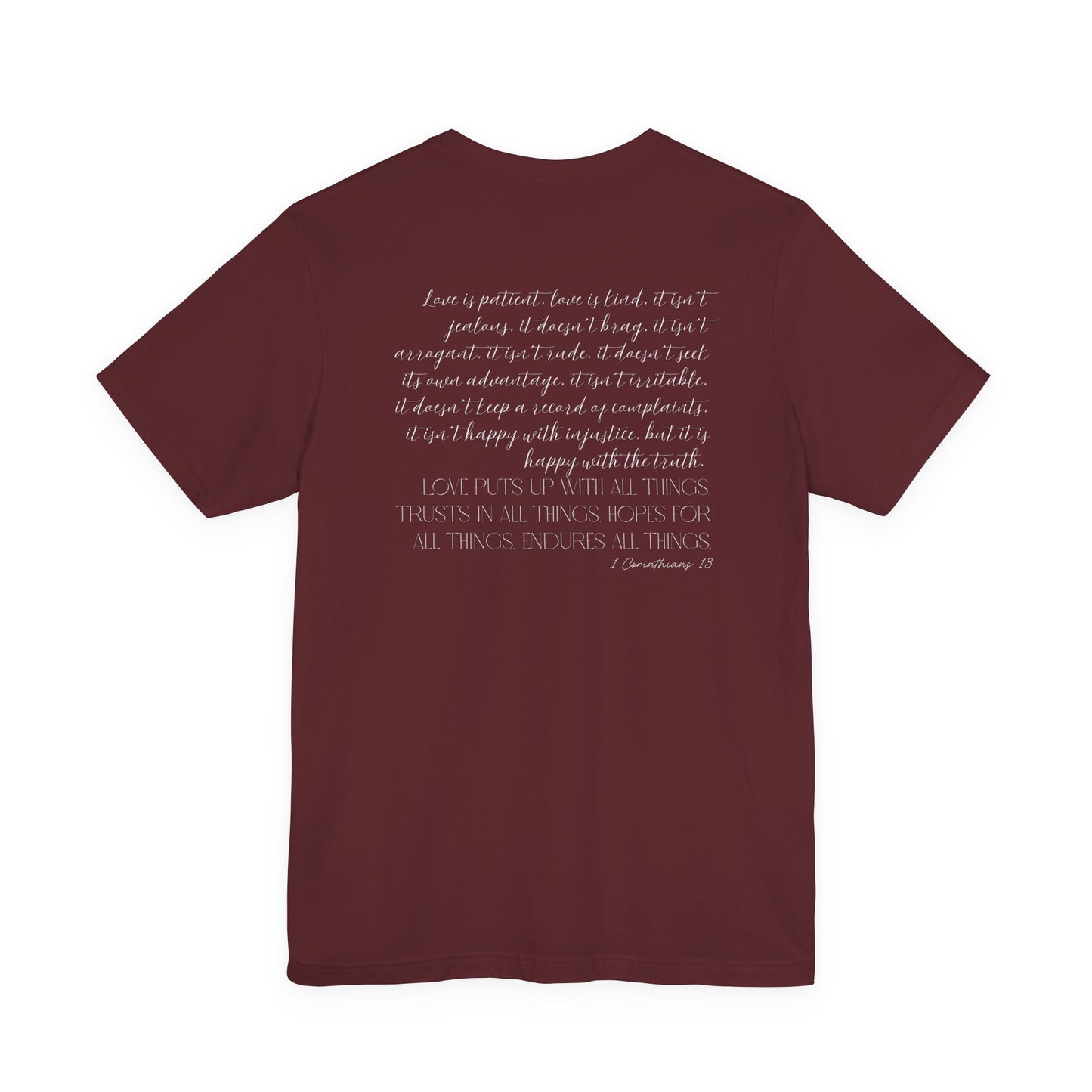 Ladies 1 Corinthians 13 Short Sleeve Tee