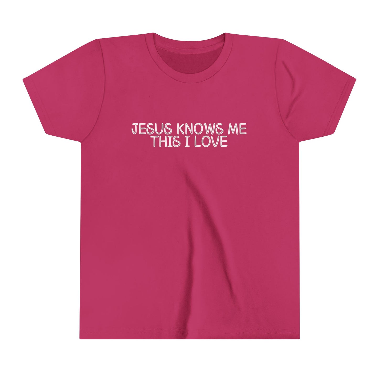 Unisex Jesus Knows Me This I love Youth Short Sleeve Tee