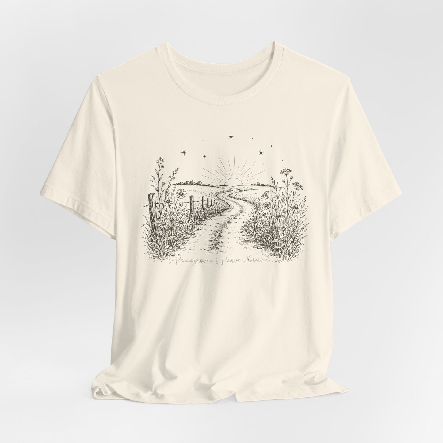 Homegrown & Heaven Bound Country Road Ladies Tee