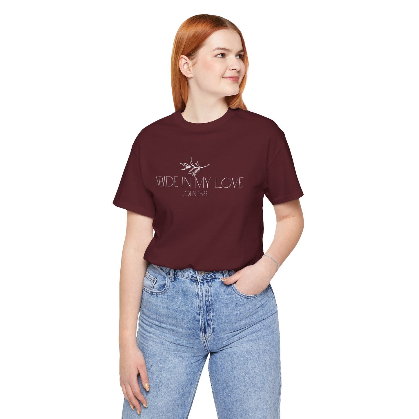 Ladies Abide in My Love Olive Branch Short Sleeve Tee
