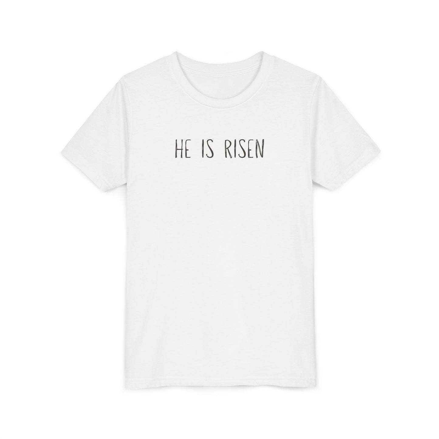 Youth Girls Tee 'He Is Risen' Easter Lamb Graphic Shirt