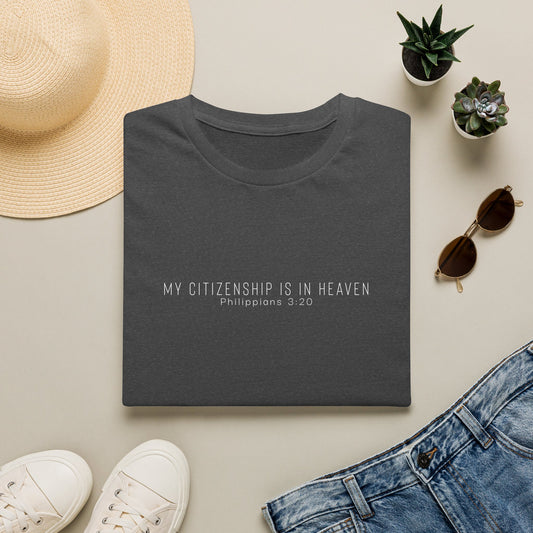 “My Citizenship Is in Heaven” Philippians 3:20 Short Sleeve Tee