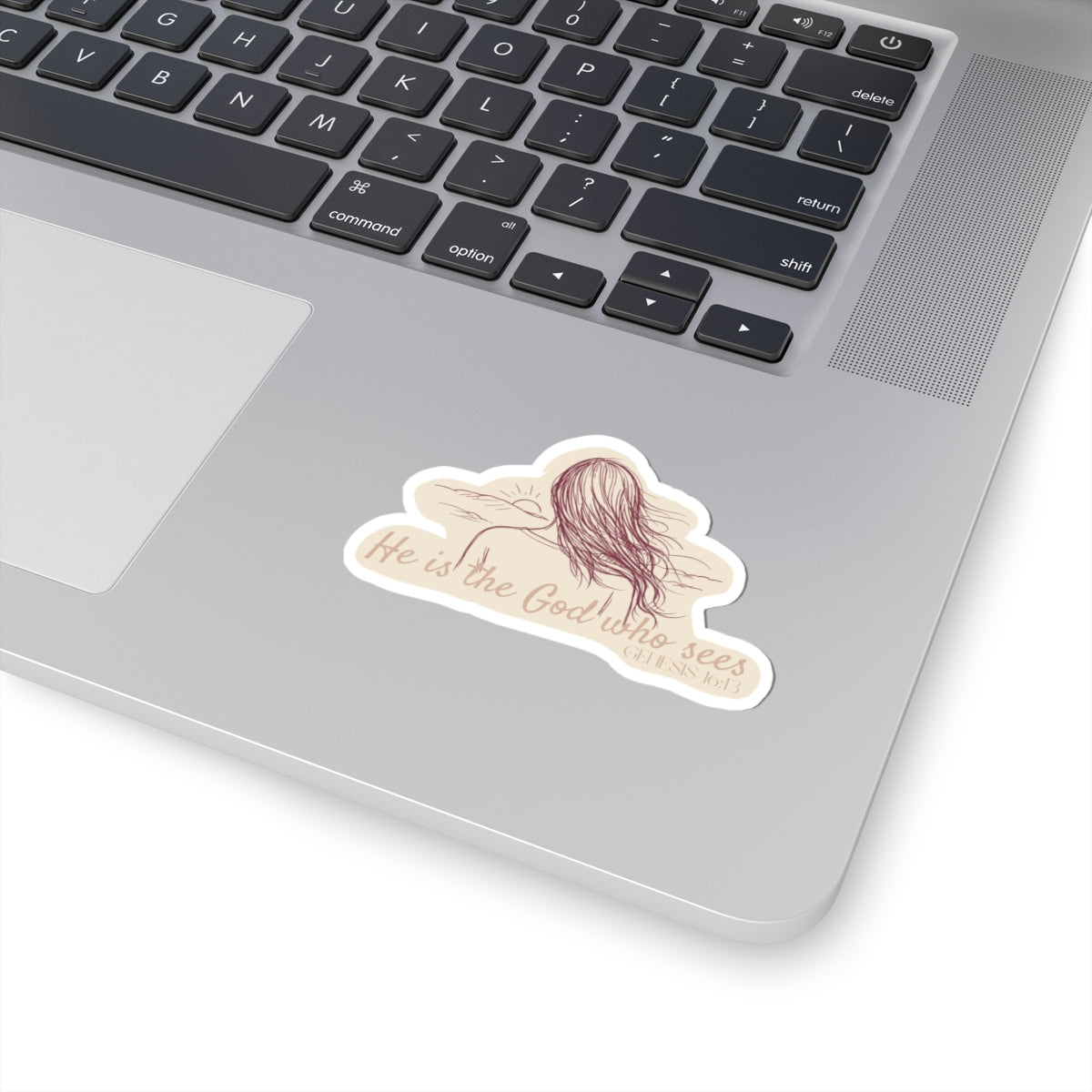 He Is the God Who Sees Kiss-Cut Sticker — Inspirational Christian Vinyl Decal