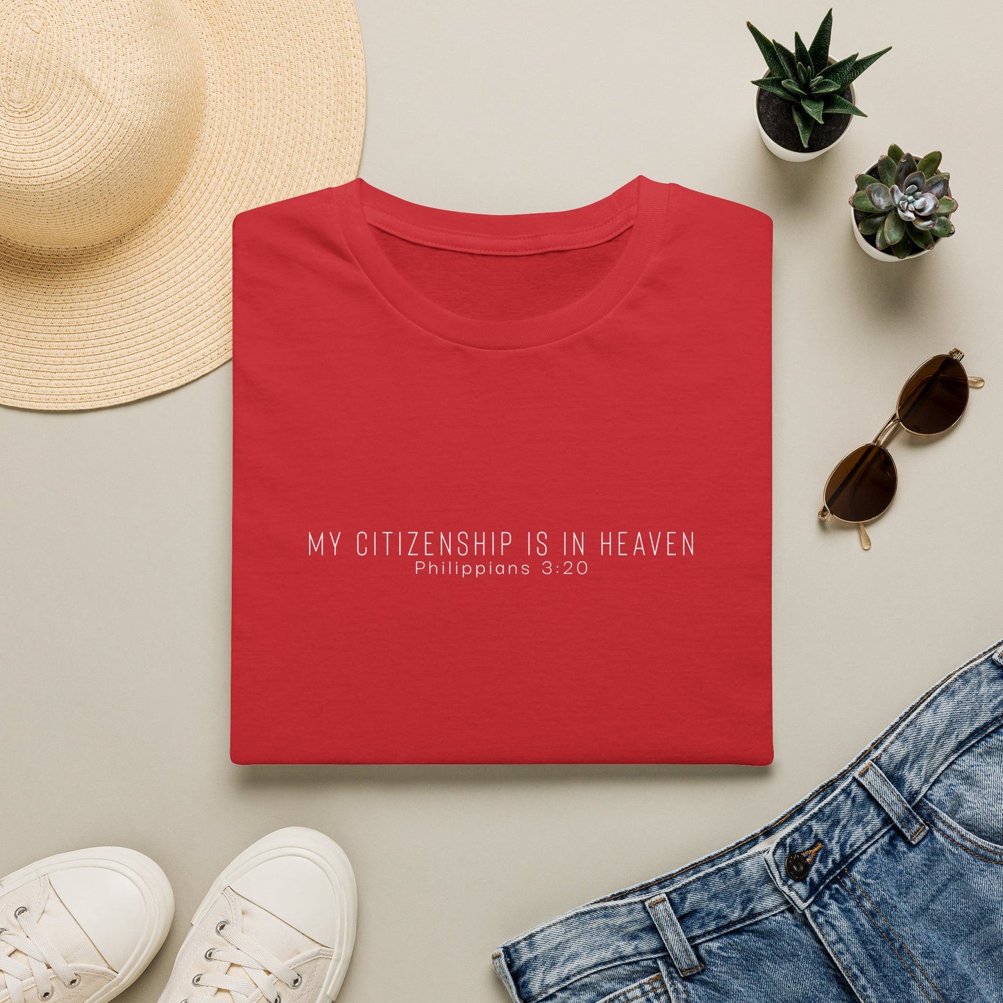 “My Citizenship Is in Heaven” Philippians 3:20 Short Sleeve Tee