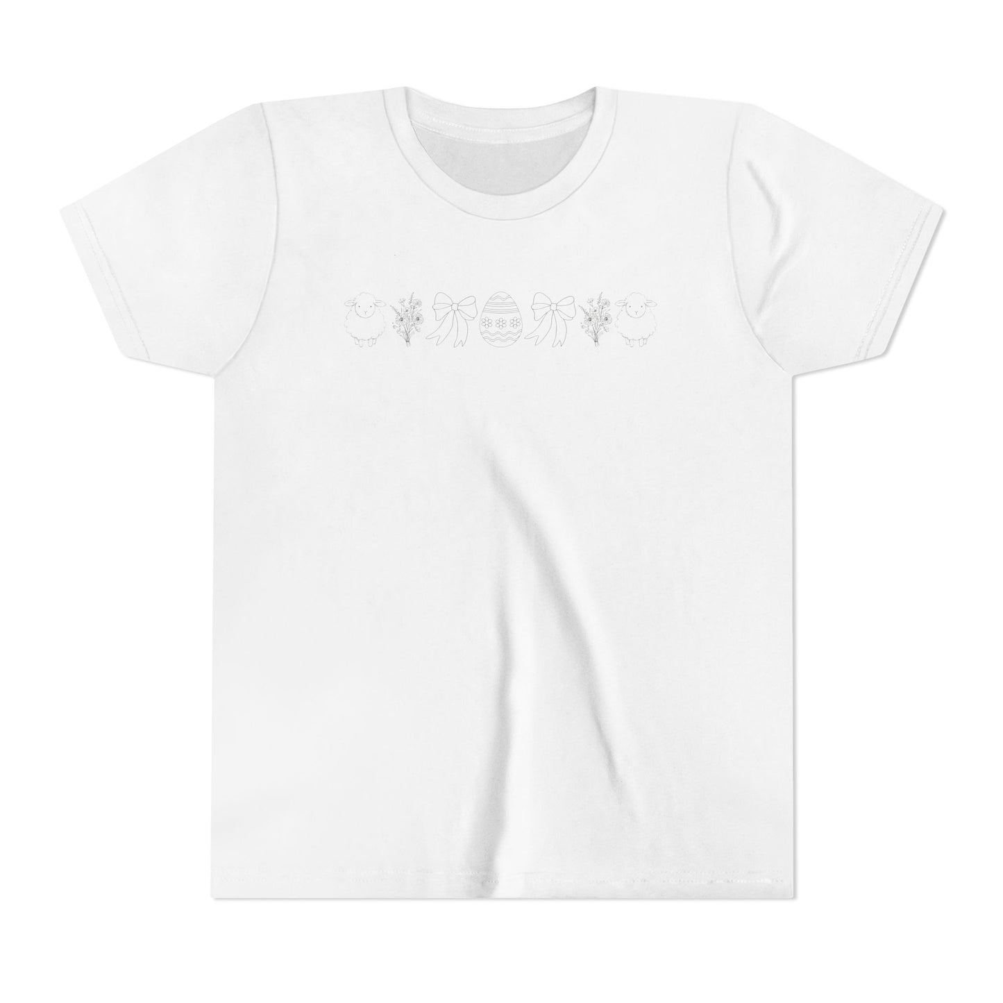 Youth Girls Easter Doodle Short Sleeve Tee