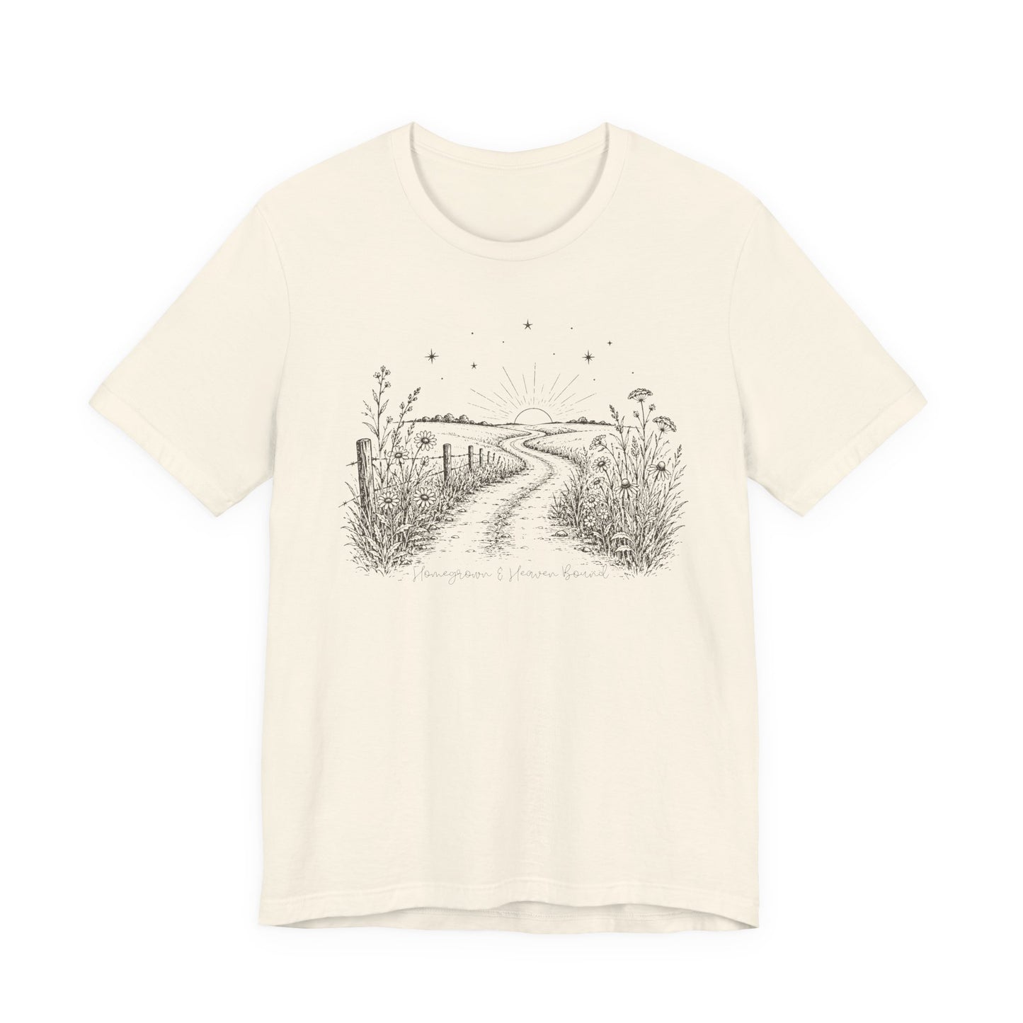 Homegrown & Heaven Bound Country Road Ladies Tee