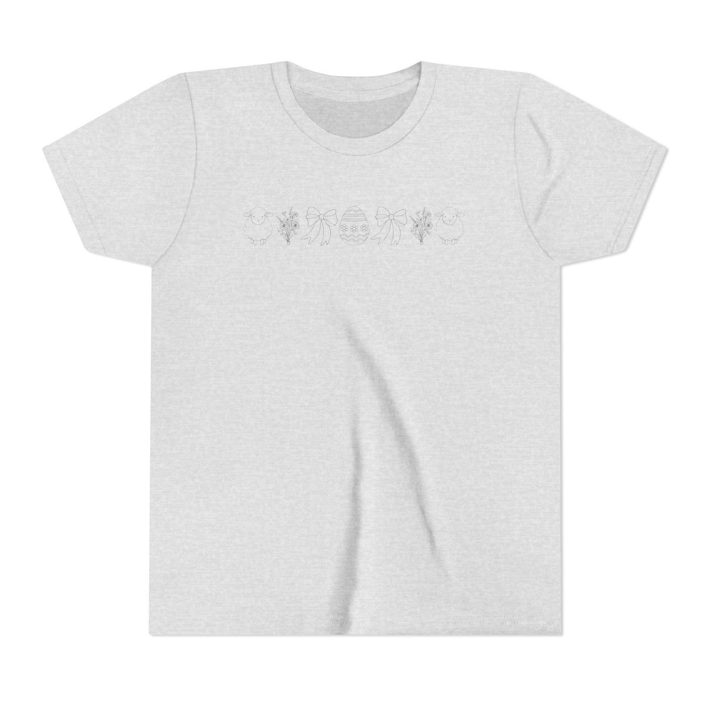 Youth Girls Easter Doodle Short Sleeve Tee
