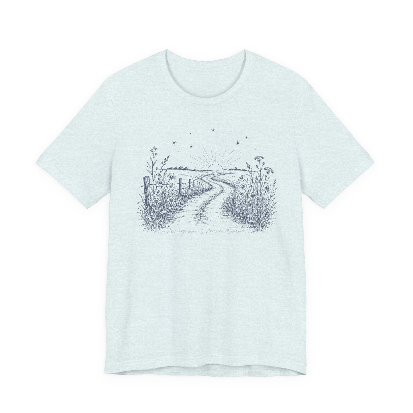 Homegrown & Heaven Bound Country Road Ladies Tee