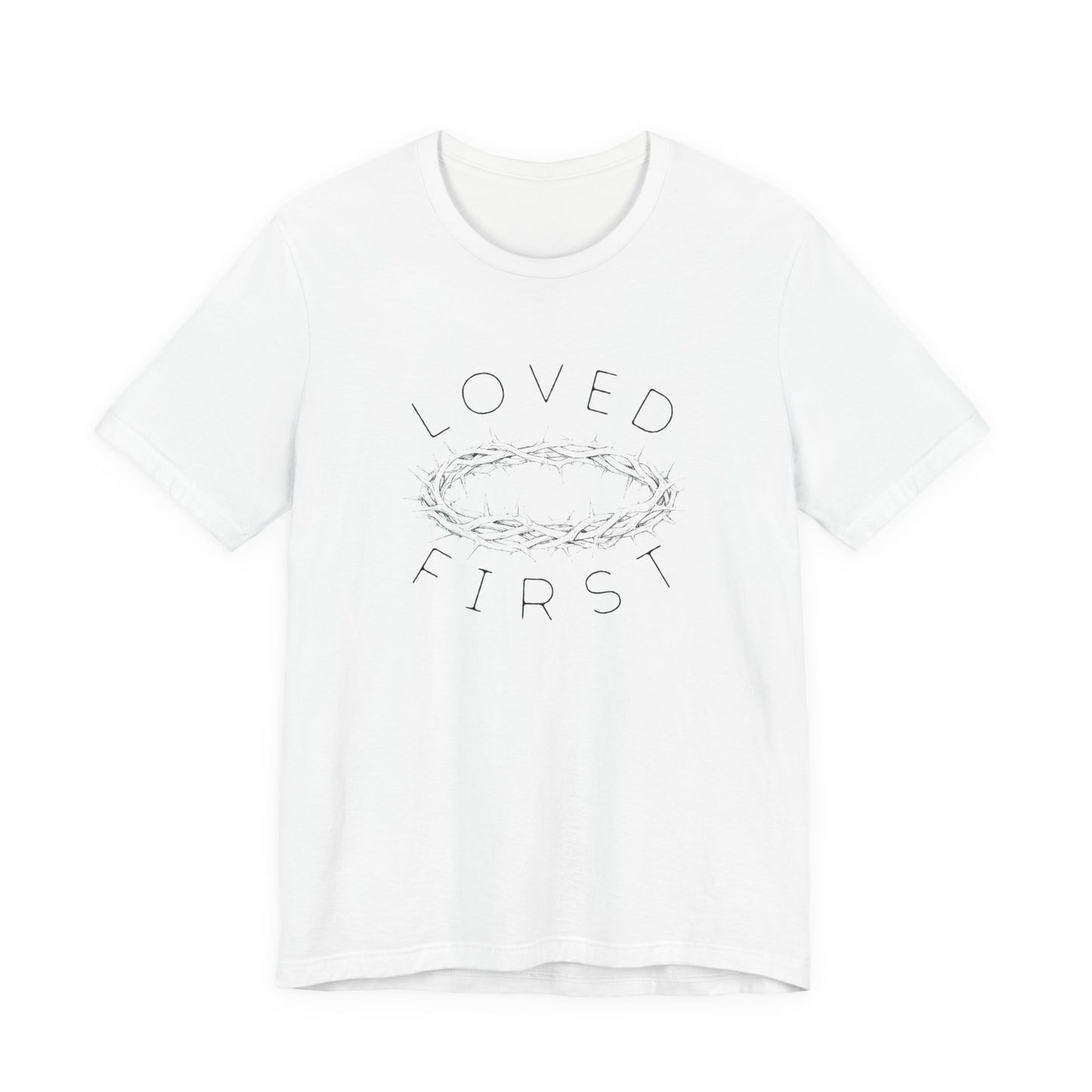 Ladies Loved First Tee with Wreath Graphic